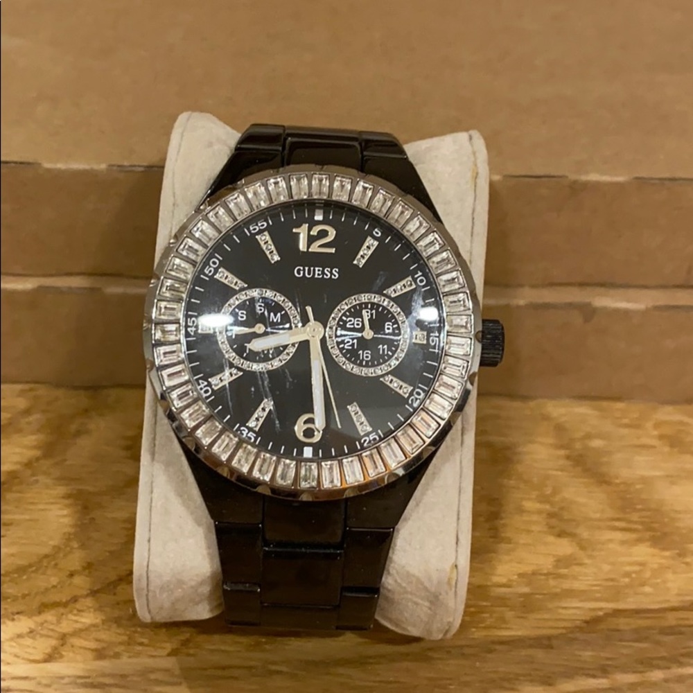 Black Guess watch